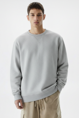 Classic Crewneck Sweatshirt – Light Grey