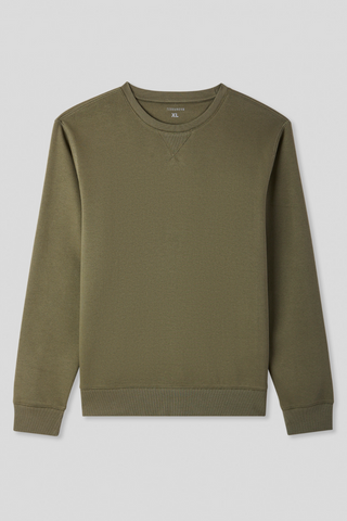 Classic Crewneck Sweatshirt – Olive Green
