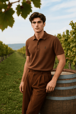 Coffee Brown Polo Shirt – Refined Style - Ecowears.pk