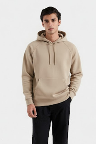 Classic Beige Fleece Hoodie