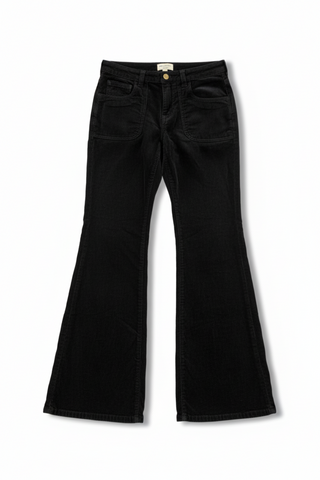 Women’s Black Velvet Flared Pants