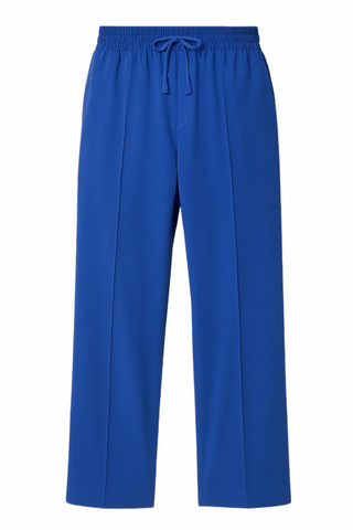 Deep Royal Blue Wide-Leg Trousers