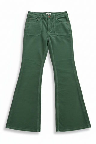 Women’s Forest Green Corduroy Wide-Leg Pants