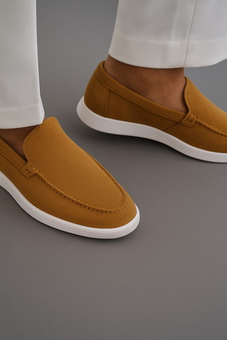 Mustard Suede Loafers