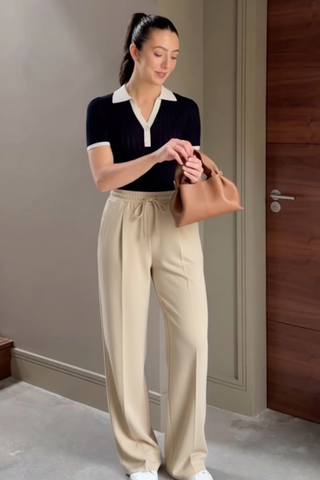 Vanilla Cloud Wide-Leg Cotton Trousers - Off-White