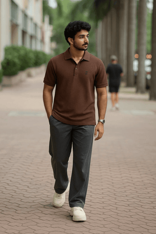 Coffee Brown Polo Shirt – Refined Style - Ecowears.pk
