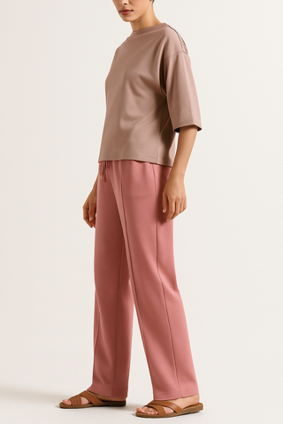 Blush Pink Trouser - Stylish Straight-Leg Design for Every Occasion