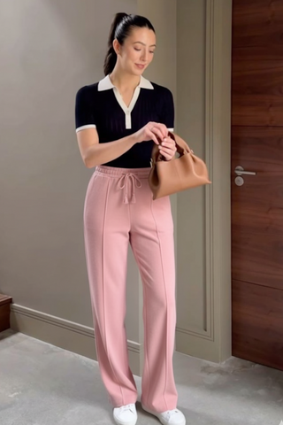 Blush Pink Trouser - Stylish Straight-Leg Design for Every Occasion