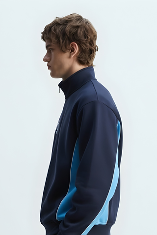Navy & Sky Blue Quarter-Zip Sweatshirt