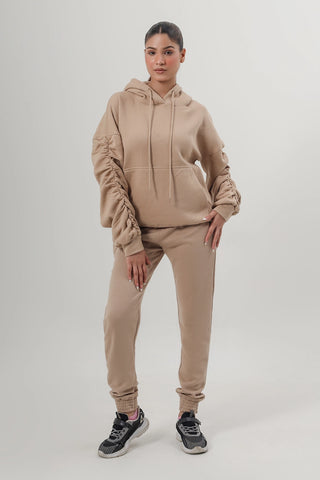 Light Beige Full Tracksuit Set