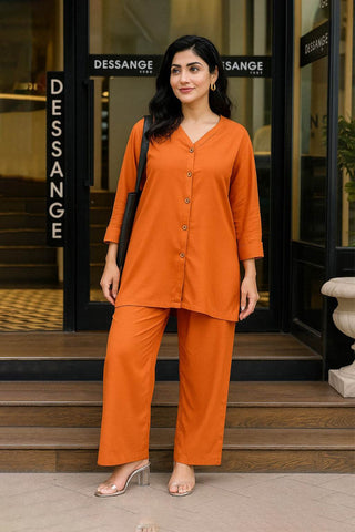 Sunset Ember Co-ord Set for Effortless Style and Comfort in Every Occasion - Ecowears.pk