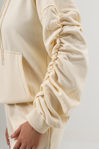 Cream Full Tracksuit Set