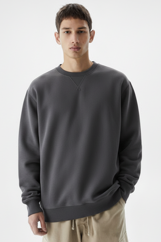 Classic Crewneck Sweatshirt – Charcoal Grey