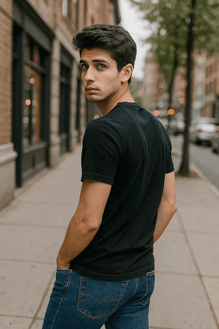 Basic Black T-Shirt – Regular Fit - Ecowears.pk