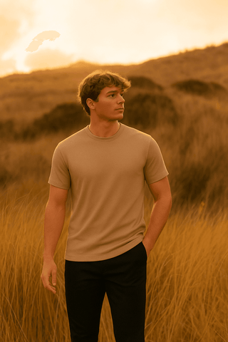 Beige Regular Fit T-Shirt for Everyday Comfort - Ecowears.pk