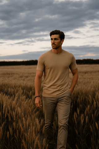 Beige Regular Fit T-Shirt for Everyday Comfort - Ecowears.pk