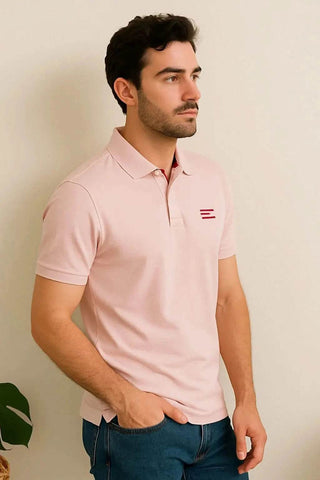 Blush Pink Men's Polo Shirt - Premium Soft Cotton for Ultimate Comfort and Style - Ecowears.pk