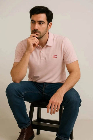 Blush Pink Men's Polo Shirt - Premium Soft Cotton for Ultimate Comfort and Style - Ecowears.pk