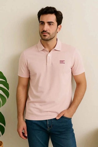 Blush Pink Men's Polo Shirt - Premium Soft Cotton for Ultimate Comfort and Style - Ecowears.pk
