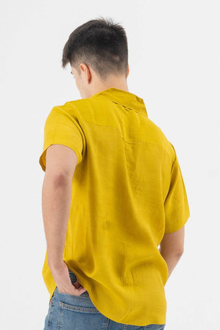 Bold Mustard Short Sleeve Shirt for Trendy Summer Looks - Ecowears.pk
