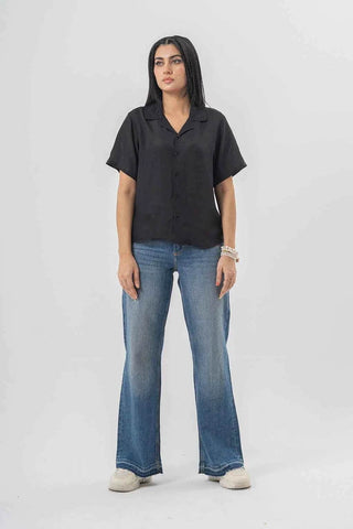 Classic Black Button-Up Shirt for Effortless Everyday Style and Versatility - Ecowears.pk