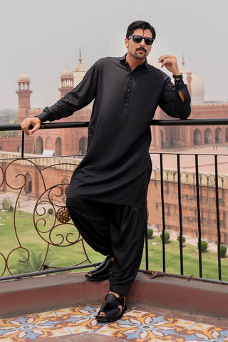 Classic Black Shalwar Kameez – Elegant, Comfortable, and Timeless - Ecowears.pk