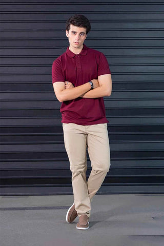 Classic Men’s Khaki Cotton Pants – Slim Tapered Fit - Ecowears.pk