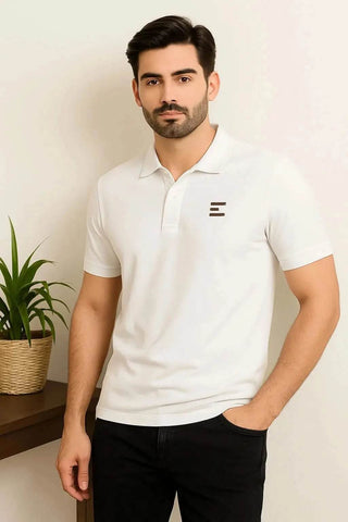 Classic White Polo Shirt for Men - Premium Casual Wear - Ecowears.pk