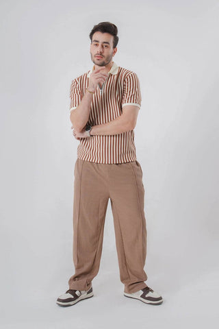 Men’s Relaxed Fit Corduroy Trousers – Caramel Brown - Ecowears.pk