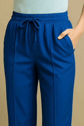 Deep Royal Blue Wide-Leg Trousers - Ecowears.pk