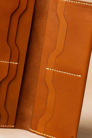 Heritage Saddle Tan Leather Passport Holder - Ecowears.pk