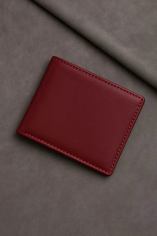 Maroon Leather Wallet – Bold Elegance in a Compact Form - Ecowears.pk