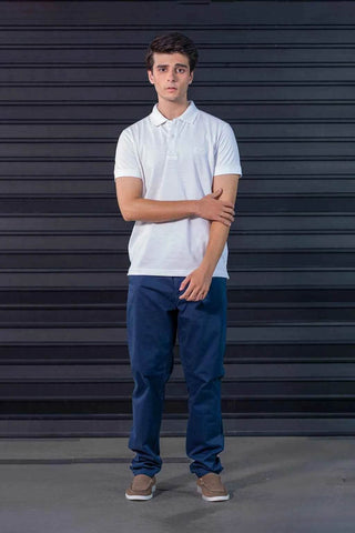 Men's Navy Tapered Pants - Versatile Fit for Casual to Semi-Formal Occasions - Ecowears.pk