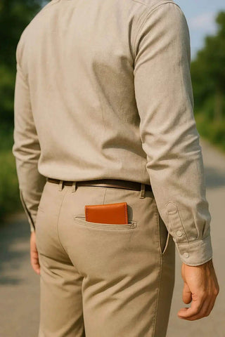 Minimalist RFID Leather Wallet – Slim & Secure Design - Ecowears.pk