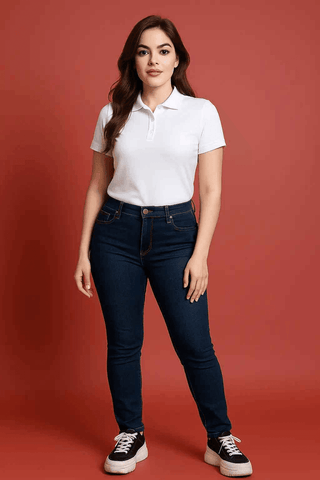 Ecowear Store Navy Blue Skinny Jeans for Women - Stylish & Comfortable - Ecowears.pk