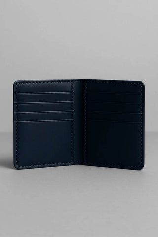 Navy Blue Leather Wallet – Modern Elegance with Everyday Function - Ecowears.pk