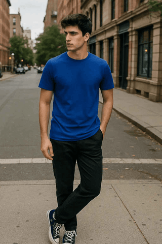 Navy Blue Regular Fit T-Shirt for Comfortable Everyday Wear - Ecowears.pk