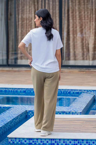 Nomad Luxe Trouser - Soft Stretch Wide-Leg Fit for Ultimate Comfort - Ecowears.pk