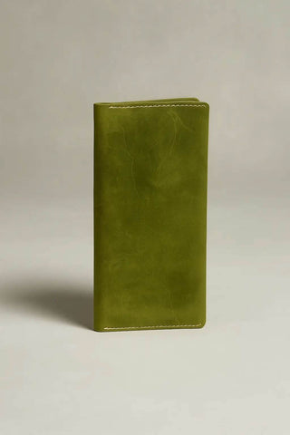 Olive Green Leather Wallet – Bold, Sleek & Functional - Ecowears.pk