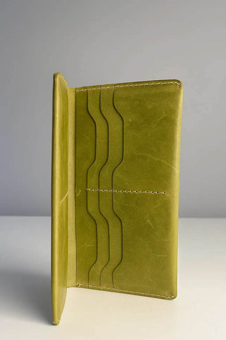 Olive Green Leather Wallet – Bold, Sleek & Functional - Ecowears.pk