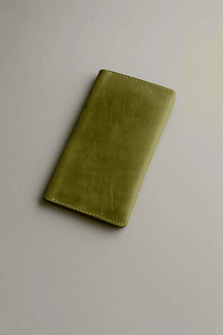 Olive Green Leather Wallet – Bold, Sleek & Functional - Ecowears.pk