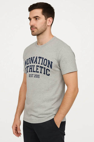 PowderCore Athletic Tee - Heather Gray for Ultimate Performance and Comfort - Ecowears.pk