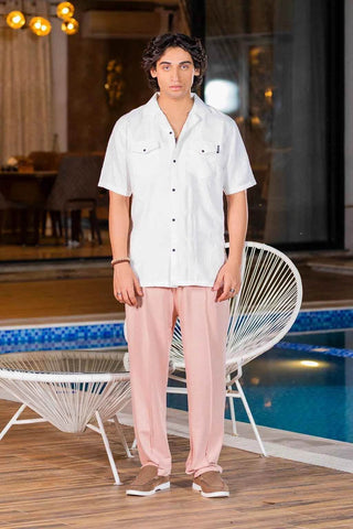 Relaxed Fit Men's Trousers in Pastel Pink for Everyday Comfort - Ecowears.pk