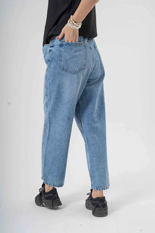 Relaxed Wide Leg Jeans in Light Blue - Effortless Comfort and Style - Ecowears.pk
