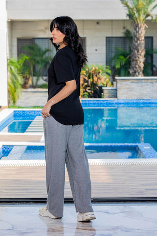 Slate Drift Drawstring Trousers- Light Grey - Ecowears.pk