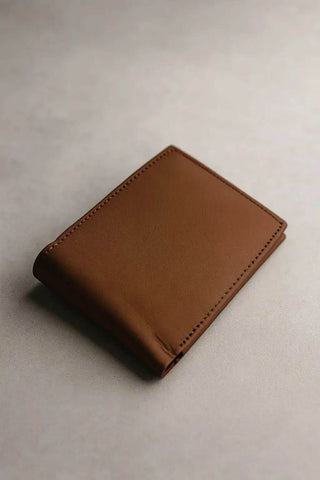 Slim RFID Leather Wallet – Minimalist Bifold in Multiple Colors - Ecowears.pk