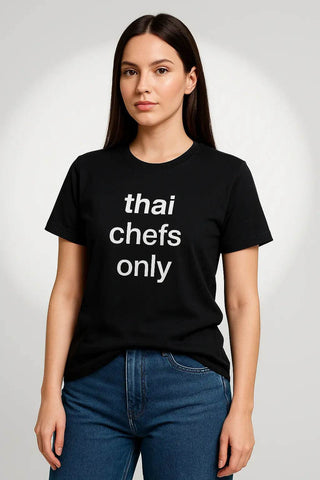 Thai Chefs Only Graphic Tee – Unisex Black T-Shirt - Ecowears.pk