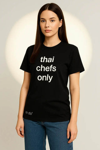 Thai Chefs Only Graphic Tee – Unisex Black T-Shirt - Ecowears.pk