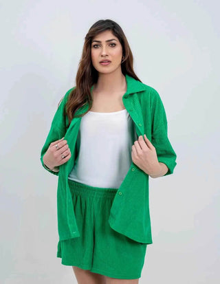 Women's 3-Piece Green Co-ord Set - Ecowears.pk