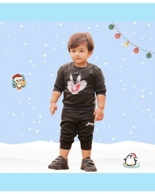 Boys Bugs Bunny Winter Suit - Black